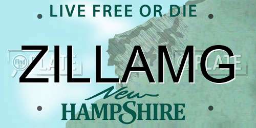 ZILLAMG New Hampshire License Plate