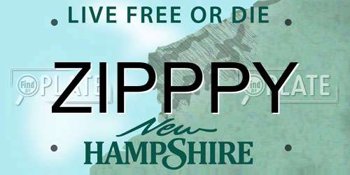 ZIPPPY New Hampshire License Plate