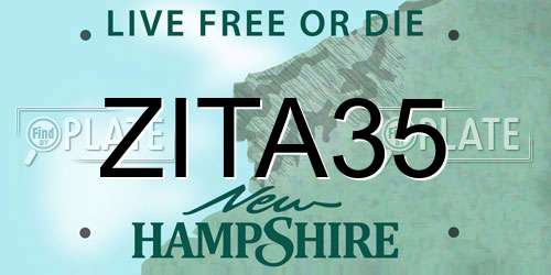 ZITA35 New Hampshire License Plate
