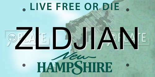 ZLDJIAN New Hampshire License Plate