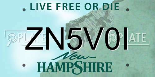 ZN5V0I New Hampshire License Plate
