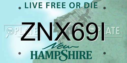 ZNX69I New Hampshire License Plate