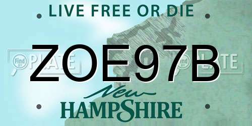 ZOE97B New Hampshire License Plate