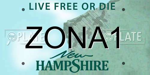 ZONA1 New Hampshire License Plate