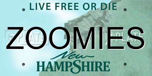 ZOOMIES New Hampshire License Plate