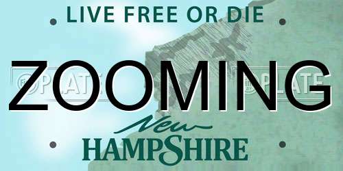 ZOOMING New Hampshire License Plate