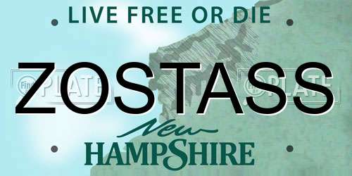 ZOSTASS New Hampshire License Plate