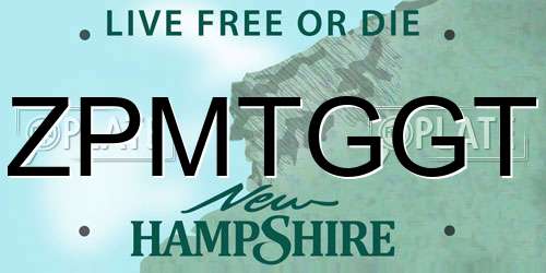 ZPMTGGT New Hampshire License Plate