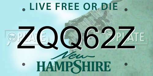 ZQQ62Z New Hampshire License Plate