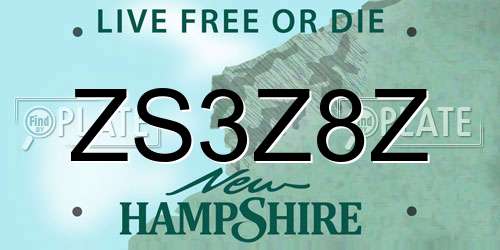 ZS3Z8Z New Hampshire License Plate