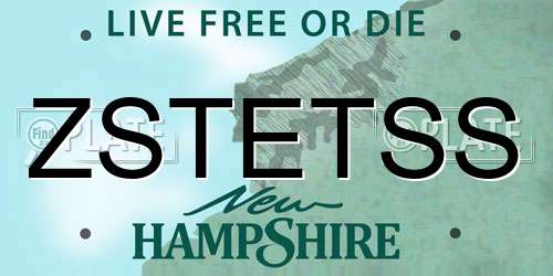 ZSTETSS New Hampshire License Plate