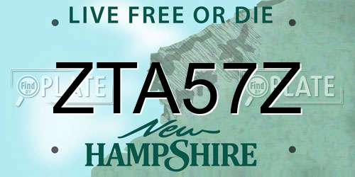 ZTA57Z New Hampshire License Plate