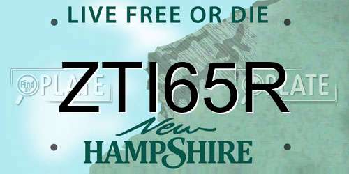 ZTI65R New Hampshire License Plate