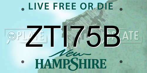 ZTI75B New Hampshire License Plate