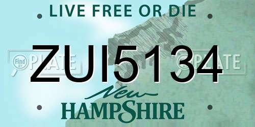 ZUI5134 New Hampshire License Plate