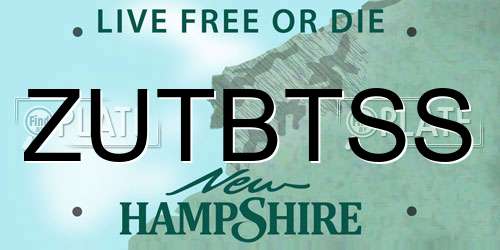 ZUTBTSS New Hampshire License Plate