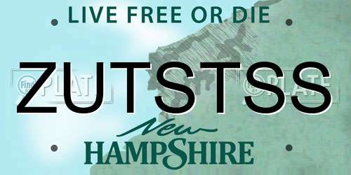 ZUTSTSS New Hampshire License Plate