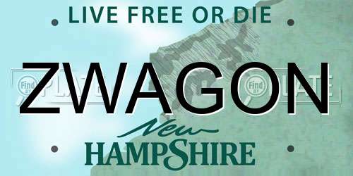 ZWAGON New Hampshire License Plate