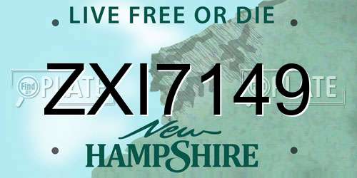 ZXI7149 New Hampshire License Plate