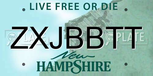 ZXJBBTT New Hampshire License Plate