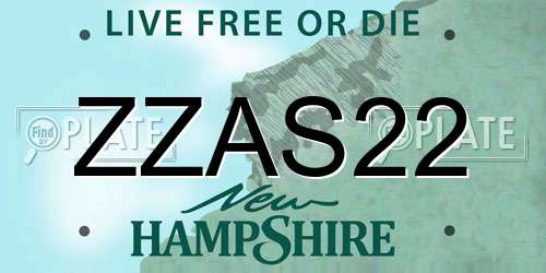 ZZAS22 New Hampshire License Plate
