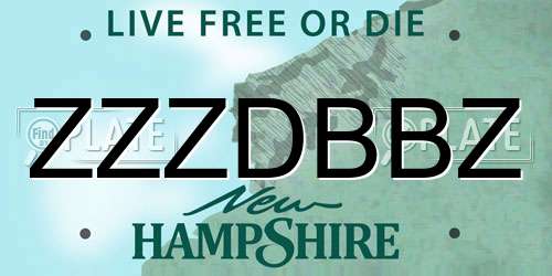 ZZZDBBZ New Hampshire License Plate