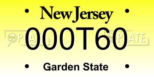 000T60 New Jersey License Plate
