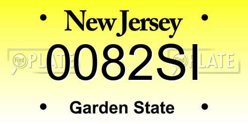 0082SI New Jersey License Plate
