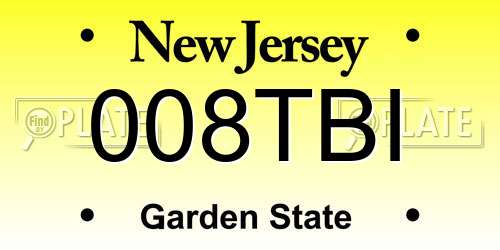 008TBI New Jersey License Plate