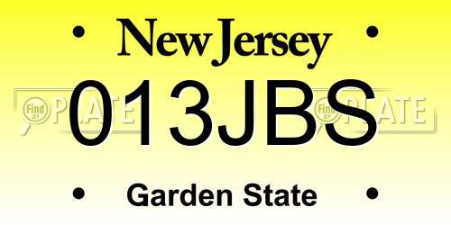 013JBS New Jersey License Plate