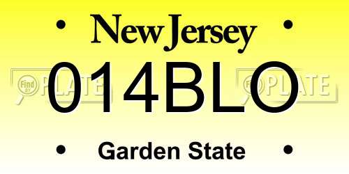 014BLO New Jersey License Plate