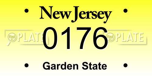 0176 New Jersey License Plate