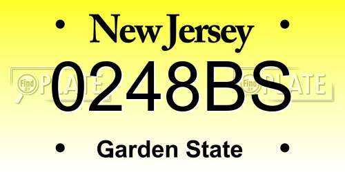 0248BS New Jersey License Plate