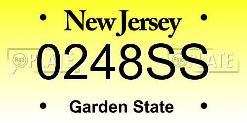 0248SS New Jersey License Plate