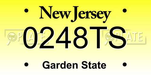 0248TS New Jersey License Plate