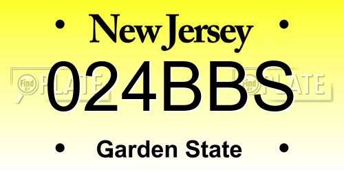 024BBS New Jersey License Plate