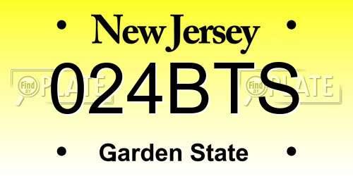024BTS New Jersey License Plate