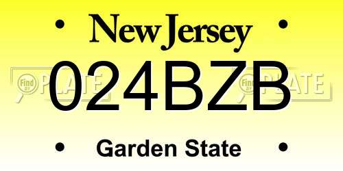 024BZB New Jersey License Plate