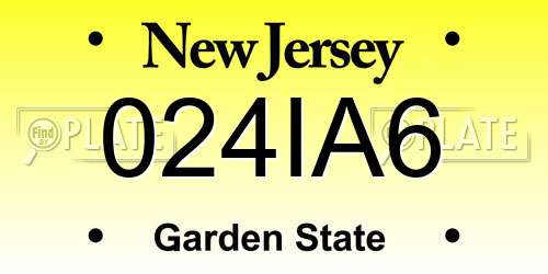 024IA6 New Jersey License Plate