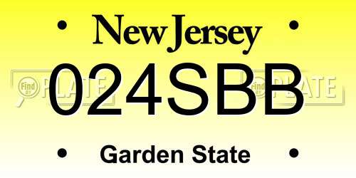 024SBB New Jersey License Plate