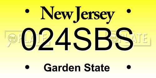 024SBS New Jersey License Plate