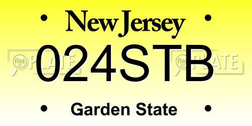 024STB New Jersey License Plate