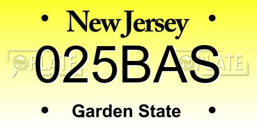 025BAS New Jersey License Plate