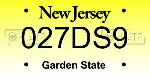 027DS9 New Jersey License Plate