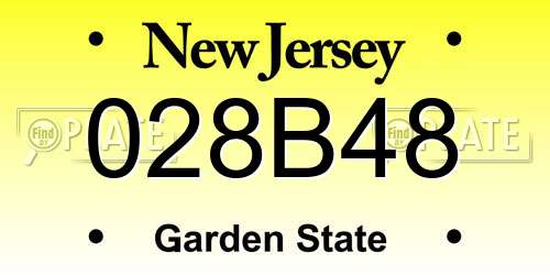 028B48 New Jersey License Plate