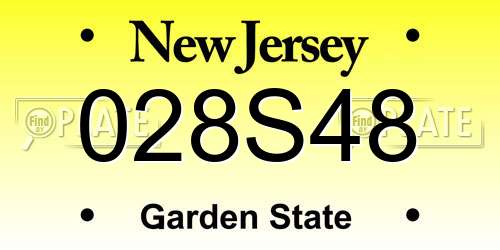 028S48 New Jersey License Plate