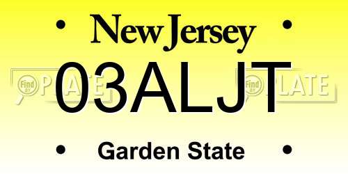 03ALJT New Jersey License Plate