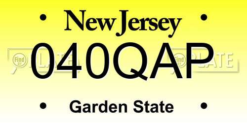 040QAP New Jersey License Plate