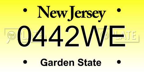0442WE New Jersey License Plate