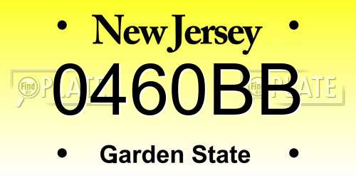 0460BB New Jersey License Plate